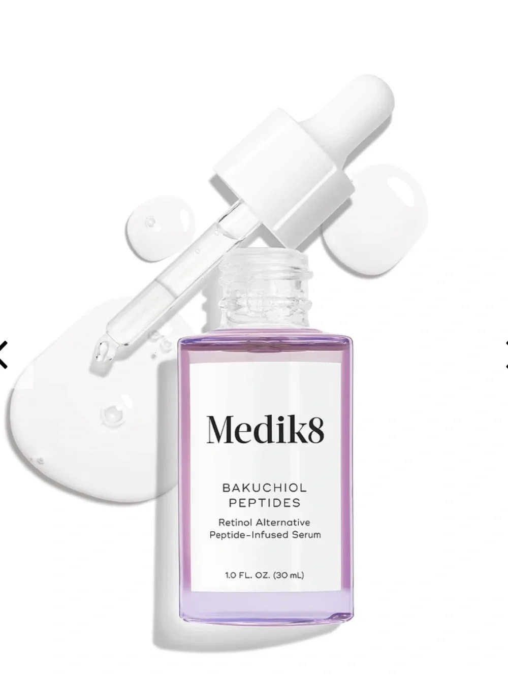 Medik8 Bakuchiol Peptides Serum - Lavender Clear Bottle